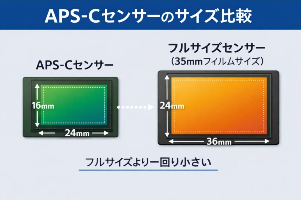 APS-Cセンサーの比較図