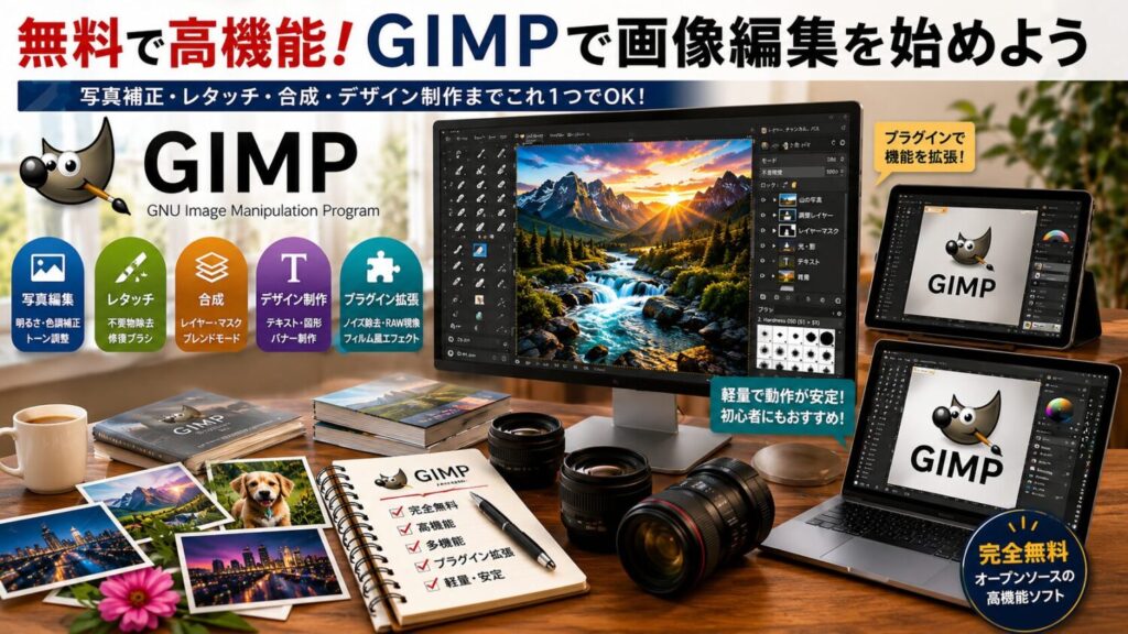 GIMPの特徴と簡単な使用方法のアイキャッチ画像