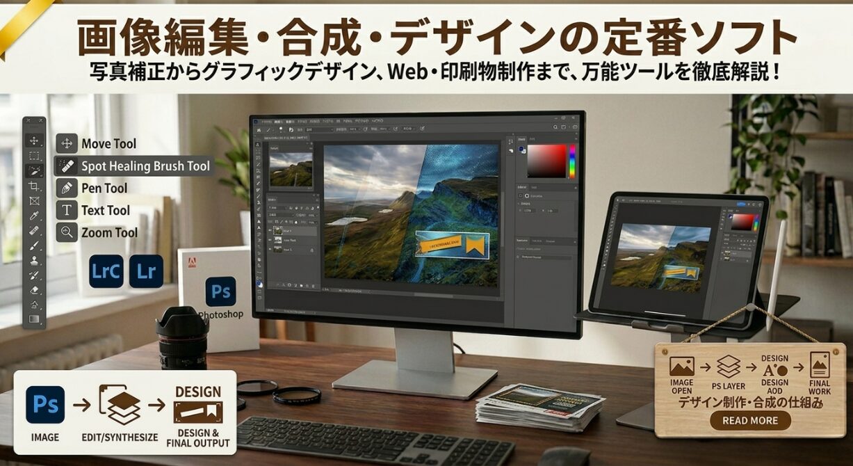 Adobe Photoshopの特徴と簡単な使用方法のアイキャッチ画像